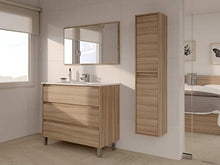 Dmora Mobile Bagno + Specchio-Legno, 100 x 86 x 110 cm