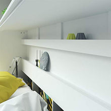 SMARTBett Letto a Scomparsa Basic Letto Ribaltabile Letto a Muro (90x200 Orizzontale, Bianco)