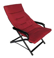 Metalfar Sedia Sdraio dondolina Imbottita Comfort Luxury con bracciolo in Legno Color Bordeaux