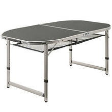 CampFeuer – tavolo pieghevole in alluminio, tavolo da campeggio, tavolo pieghevole, .ca150 x 80 x 55/65/70 cm.