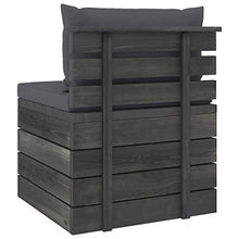 FAMIROSA Set Divani da Giardino su Pallet 2 pz con Cuscini Massello Pino-1671