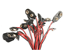 SaySure - 20Pcs 9V Battery Snap-on Connector Clip with Wire Holder