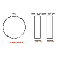 Bathroom mirror HXLQ Armadietto A Specchio, Specchio Rotondo A Parete con Contenitore,Specchio da Bagno in Legno Massello con Design Push-Pull, 50/60 / 70cm