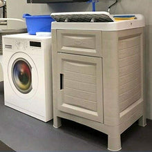 Bama Mobiletto Lavatoio in Resina Artu' 60x51x89h Blu