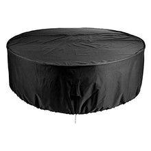 LPO Copertura per Mobili Rotondi Neri, Tavola da Giardino Impermeabile, Resistente Ai Raggi UV E Durevole E Coperchio della Sedia, Adatto per Giardino All'aperto 220 * 90 Cm (Size : 220 * 90cm)