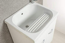 giordanoshop Mobile Lavatoio in Ceramica 60x60x88 cm 2 Ante Ambrosini Bianco Rigato