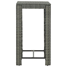 vidaXL Set da Bar da Giardino 5 pz con Cuscini in Polyrattan Grigio