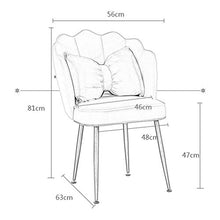 ZCXBHD - Sedia da pranzo in velluto con schienale e seduta imbottita e gambe in metallo, per ufficio, casa, cucina, colore: bianco crema