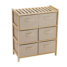 Home Gadgets - Cassettiera con 6 cassetti, in legno, 70 cm, colore: Marrone