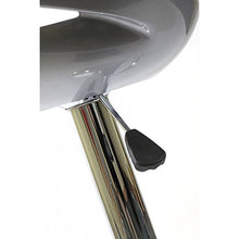 DP Griferia 16032 + 16001 – Sgabello con base in cromo e seduta rotonda colore: grigio, ABS)