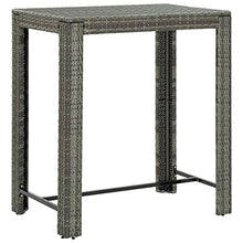 vidaXL Set da Bar da Giardino 5 pz con Cuscini in Polyrattan Grigio