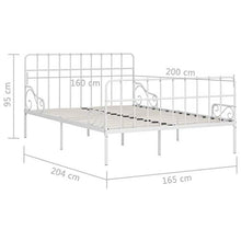 SKM Giroletto con Doghe Bianco in Metallo 160x200 cm (25.7kg)