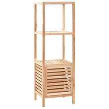 FAMIROSA Armadietto da Bagno in Legno Massello di Noce 39,5x35,5x123cm