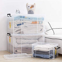 SZQ-Scatole portaoggetti trasparente con coperchio impermeabile aiuto allo stoccaggio 48.5*34*28.5cm trasparente