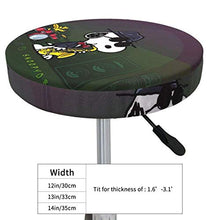 Copertura rotonda per sgabello da bar Snoopy per sedia, lavabile, elastica, per sgabello rotondo da 30,5 cm