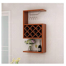 Scaffale per Vino Elegante e Semplice Cantinetta in Legno a Parete, Portabottiglie da Parete per Ristorante Moderno e Semplice, HJJ