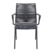 Sedia Catalina nera in alluminio, da 55x87x60 cm Nero Antracite