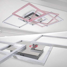 B.K.Licht Plafoniera LED dimmerabile, CCT luce calda, neutra, fredda, telecomando, LED integrati 32W, 2600Lm, quadrato orientabile, lampadario con timer e funzione luce notturna per camera - Arredi Casa