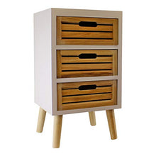 HoitoDeals - Scaffale portaoggetti con 3 cassetti in legno naturale, con gambe rimovibili, per uso domestico