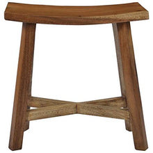 BIGTO - Sgabello da bagno in legno massello Suar 50 x 30 x 50 cm