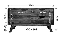 MASSIVMOEBEL24.DE MALMÖ 2#101 Comò in Legno di sheesham - Laccato/Noce 90x40x49