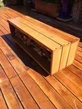 Cassapanca da 33 cm per terrazza in quercia, impermeabile e impermeabile sulla parte superiore, con trasporto