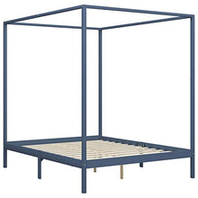 Tidyard Giroletto con Baldacchino 4 Cassetti Grigio in Pino 160x200 cm,Robusto e Durevole