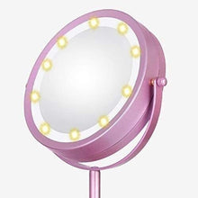 Specchio per il Trucco d'Ingrandimento con luci, vanità BUGHEDED 360 Rotazione