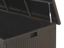 Beliani Scatola per Cuscini Marrone Rattan Sintetico Coperchio 155 x 75 cm 770 L Modena