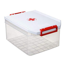 TATAY Scatola per il Primo Soccorso con Coperchio, Plastica, Bianco (Croce Rossa), 14 L