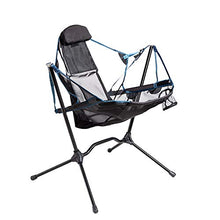 Oeternity Sedia A Bilanciere da Esterno Freestyle, Oversize Sedia da Luna Portatile Pieghevole per Roadtrip da Pesca del Cortile,Blu