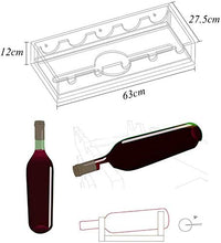 Classico 5Bottle vino rack di stoccaggio |Creativo Hanging Holder Calici |Moderna Wine Bottle Holder for orizzontale attesa |Bottiglia di vino Display Rack Can Contiene 5 Bottiglie e 5 bicchieri