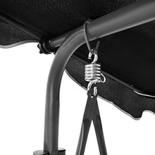 vidaXL Dondolo da Giardino con Baldacchino Nero Altalena Swing Amaca Esterni