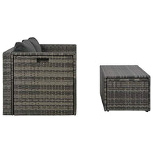 vidaXL Set Divani da Giardino 6 pz con Cuscini Polyrattan Grigio Sofa Esterni