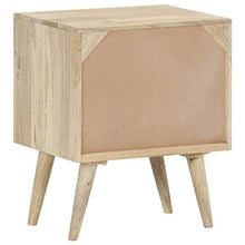 Tidyard Comodino in Legno Massello di Mango con Cassetti,Comodino Rustico,Comodino con Cassetti,Comodino Camera da Letto,Comodino Cameretta,Comodino Rustico 40x35x50 cm