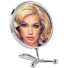 Specchio per Il Trucco, Specchi Portatili con Manico Specchio Cosmetico Ingrandito 3X - Specchio Cosmetico Rotondo da 6 Pollici per Il Piano del Tavolo della Camera da Letto del Bagno