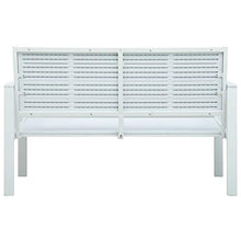 FAMIROSA Panchina da Giardino 120 cm in HDPE Bianca Aspetto Legno