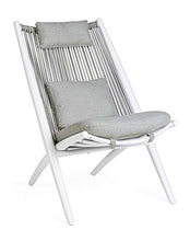 Poltrona Lounge con Cuscino Aloha New Bianco Bizzotto cod.0660408