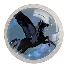 Maniglie per cassetti Manopole per cassetti Manopole rotonde Confezione da 4 per armadietto, cassetti, cassettiere, cassettiere ecc - Pegasus vola su nella piuma SkyLong
