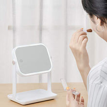 Makeup mirror Specchio da Trucco a LED Pieghevole da Tavolo con Lampada dormitorio da Tavolo Portatile Portatile Netto Specchio da spogliatoio Rosso Specchio da Trucco Girevole