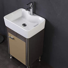 ZTGL Mobile Lavabo con Lavabo e Specchio, Mobile Lavabo da Terra, Mobile Bagno, Mobile Lavabo 480 x 830 mm,D'oro