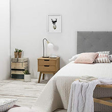 VS Venta-stock Comodino Bali con 2 cassetti, Realizzato in Pino Massiccio, Guide in Metallo, 40 x 40 x 52 cm