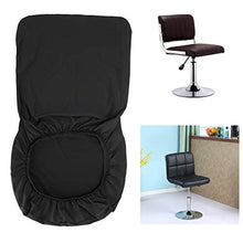 BTSKY, coprisedia elasticizzato nero con rivestimento per schienale, per sedia girevole, sedia da pranzo, sgabello da bar, sedia da bar