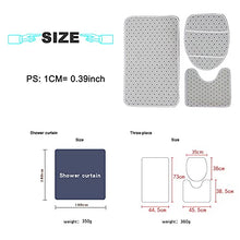 4 PC Tenda per Doccia E Tappeto da Doccia Verde Cactus, Comprende Tappeti Antiscivolo, Coperchio del Coperchio del Water, Tappetino A Forma di U