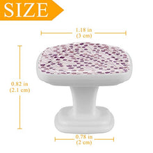 Fiore viola lavanda 4 PCS Pomelli per Porta, Pomolo per Mobile, Pomelli per Mobili con Viti, Maniglia per Armadietto, Pomelli per Porta, Pomelli per Cassetti per Porta, Armadio, Cassetto e Credenza