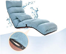H-ei Tatami Pigro Divano Singolo Tessuto Divano Letto Camera da Letto Finestra Regolabile Sedia Rimovibile e Lavabile Design Due Stili (Color : Lake Blue, Size : S)