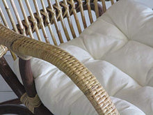 fantasie d oriente Poltrona Vimini Rattan CM 67X80X100 H Schienale Alto con Cuscino Salotto