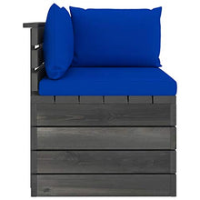 vidaXL Divano Angolare da Giardino su Pallet con Cuscini Legno di Pino
