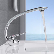 BONADE Rubinetto miscelatore per lavabo, rubinetto, rubinetto, miscelatore per lavabo, in ottone cromato, monocomando, per bagno