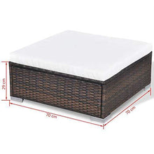 Tidyard -Set Divani da Giardino 10 pz con Cuscini in Polyrattan, Set Divano Esterno, Set di Mobili da Giardino Marrone - Arredi Casa